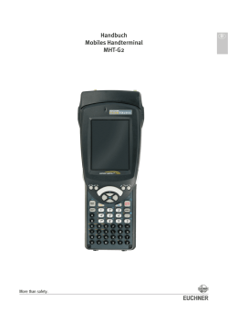 Handbuch Mobiles Handterminal MHT-G2 - EUCHNER GmbH + Co