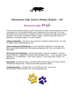 WHS Weekly Bulletin95 - Wenatchee High School!!