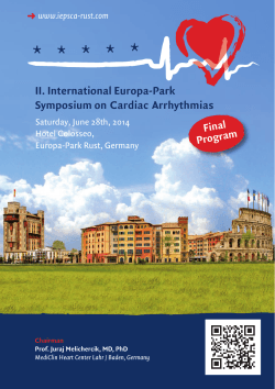 II. International Europa-Park Symposium on Cardiac Arrhythmias