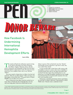 How Facebook Is Undermining International Hemophilia