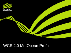 WCS 2.0 MetOcean Profile