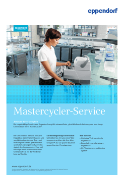 Mastercycler-Service - Eppendorf
