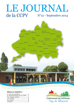 Le Journal de la CCPV - Site de la Communauté de Communes du