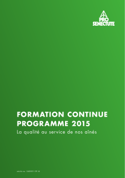 formation continue programme 2015