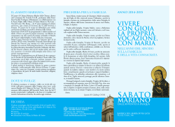 programma 2014-2015 pdf - Centro di Cultura Mariana