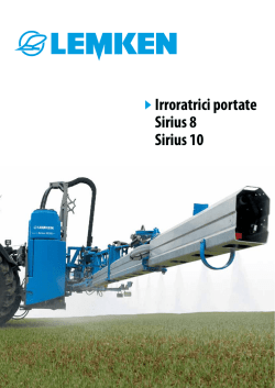 Irroratrici portate Sirius 8 Sirius 10