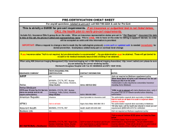 Outpatient Diagnostic Precert Cheat Sheet 5-2-2014