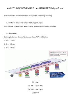 ANLEITUNG/ BEDIENUNG des HANHART Rallye-Timer - GP Rudolf