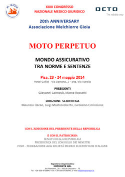20th Anniversary - Associazione Medico Giuridica Melchiorre Gioia