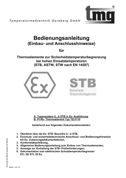 Bedienungsanleitung - Temperaturmeßtechnik Geraberg GmbH
