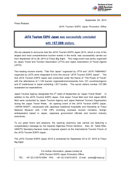JATA Tourism EXPO Japan was successfully concluded with