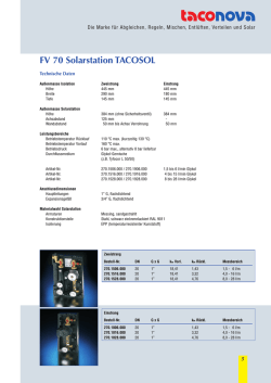 FV 70 Solarstation TACOSOL - enusol, Energie- und Solarsysteme