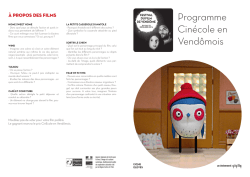fiche pedagogique eleves - Festival du film de Vend&ocirc;me 2014