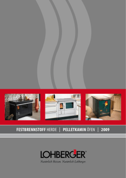 FESTBRENNSTOFF HERDE | PELLETKAMIN &Ouml;FEN | 2009