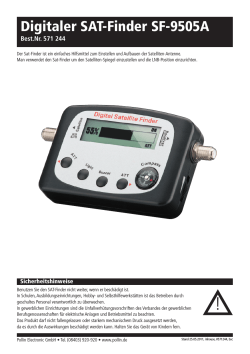 Digitaler SAT-Finder SF-9505A - Pollin Electronic GmbH