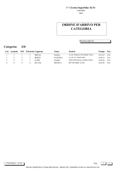 Classifiche Civetta Sbk XC 2014