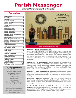 Newsletter dated December 1, 2014