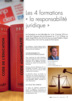 Les 4 formations « la responsabilité juridique »