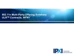 802.11n Multi-Party Offering Summary ULRTM Contracts, WFN1