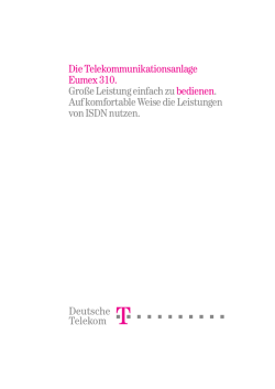 Die Telekommunikationsanlage Eumex 310. Gro&szlig;e Leistung einfach