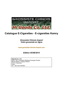 Catalogue E-Cigarettes - E-cigarettes Kamry