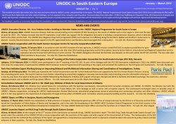 UNODC in the region of South Eastern Europe Newsletter No. 9