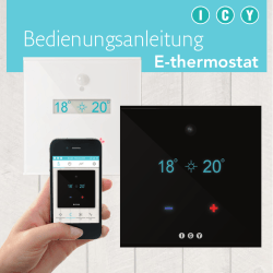 E-Thermostat Bedienungs- und Installationsanleitung - ICY