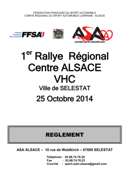 Règlement VHC - Rallye