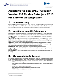 Anleitung für den SPLG1-Grouper Version 2.0 für das - GDK