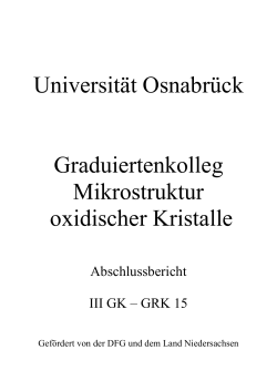 Abschlussbericht 2000 - Archiv Physik - Universität Osnabrück