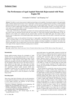 IJPRT paper on WEO as additive, by DeDene et al