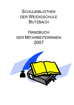 Handbuch der Bibliotheksmütter der Weidigschule Butzbach