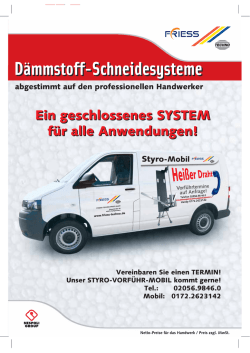 Dämmstoff-Schneidesysteme - FRIESS-TECHNO-PROFI GmbH