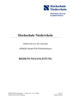 Handbuch als PDF - Online-Service - Hochschule Niederrhein