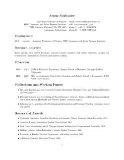 My CV - Artem Neklyudov