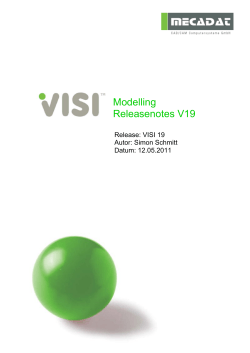 Modelling Releasenotes V19 - Mecadat CAD/CAM