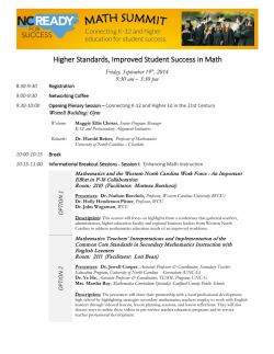 Higher Standards, Improved Student Success in Math