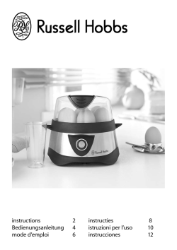 instructions 2 Bedienungsanleitung 4 mode d - Russell Hobbs