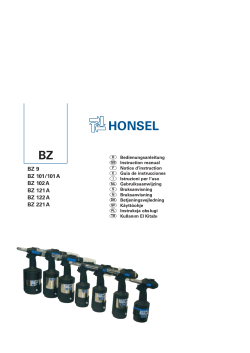 Bedienungsanleitung BZ - HONSEL Umformtechnik
