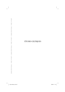 ÉTUDES CELTIQUES