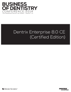 Dentrix Enterprise 8.0 CE (Certified Edition)