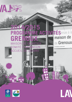 Programme activités Grenoux