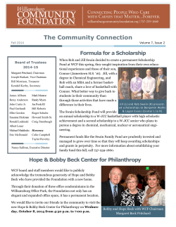 Fall 2014 - Williamsburg Community Foundation