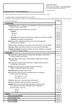LIBECCIO OUEST CRUSTACÉS POISSONS FILETS Emeric de
