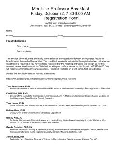 Meet-the-Professor Breakfast Registration Form