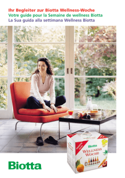 Ihr Begleiter zur Biotta Wellness-Woche Votre guide - Vornamen.ch