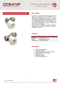 Fiche technique robinets manuels EuroSar double
