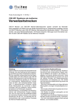 Isotherme Verweilzeitstrecken