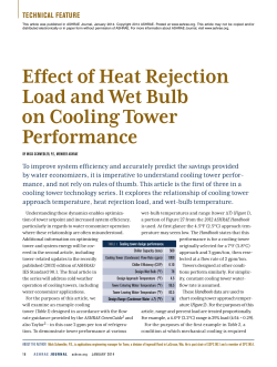 Effect of Heat Rejection Load and Wet Bulb on Cooling