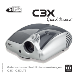 Gebrauchs- und Installationsanweisungen C3X - SIM2 Extranet